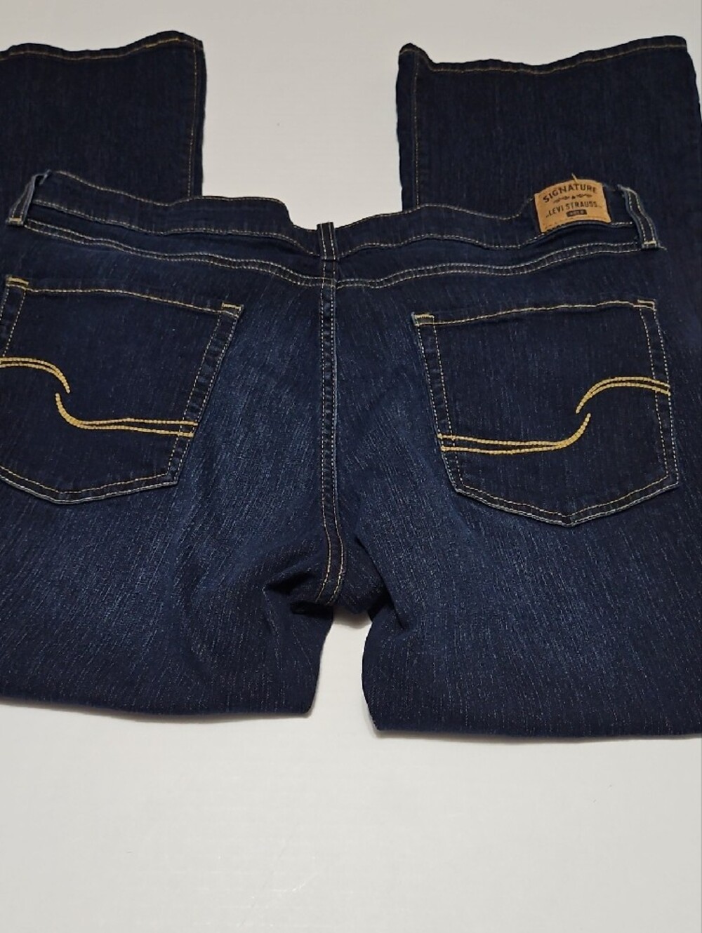 Levi's Dark Blue Mid Rise Bootcut Women's Stretch Jeans Size 20S 35x30 - Picture 11 of 13